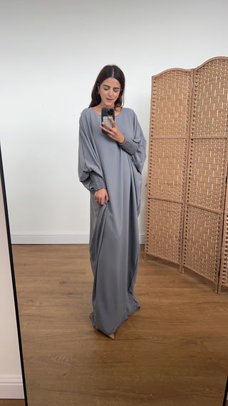 dina abaya in grey - Fash Focused