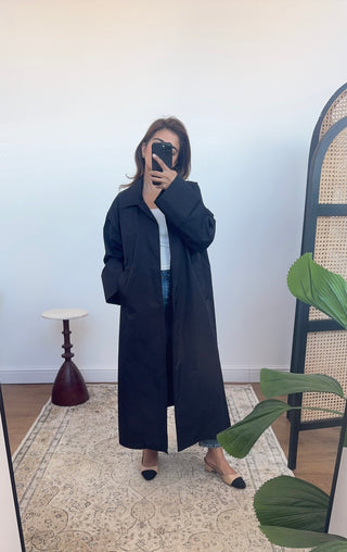 Black trench coat- zoya