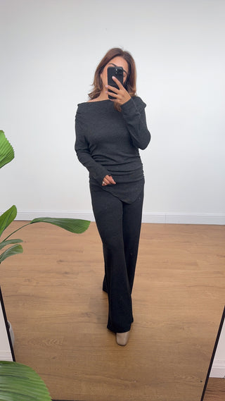 black basic loungewear coord - Verity - Fash Focused