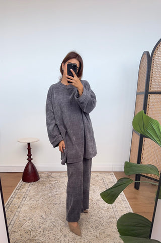 Grey velvet coord- amy