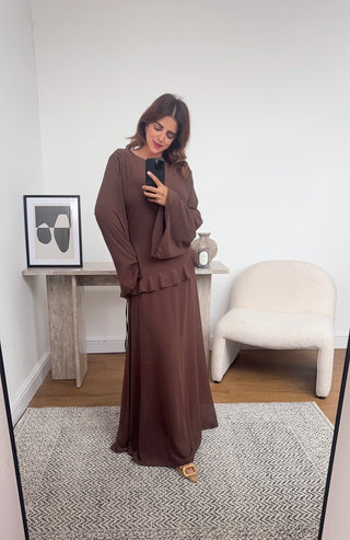 coco chiffon maxi dress- bria - Fash Focused