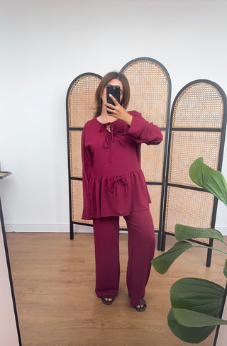 Wine basic bow coord - nala