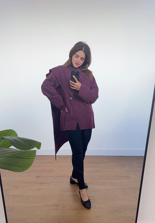 Wine scarf jacket - enve - Fash Focused