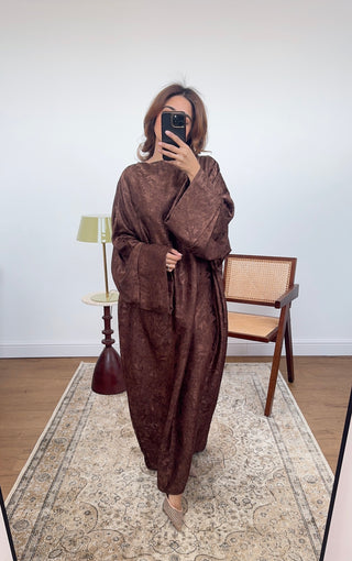 coco leaf print kaftan- aura