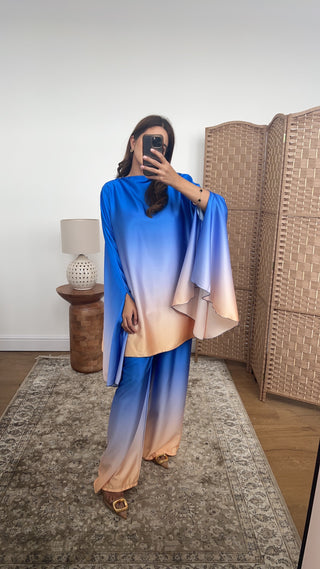 aima ombre coord in blue