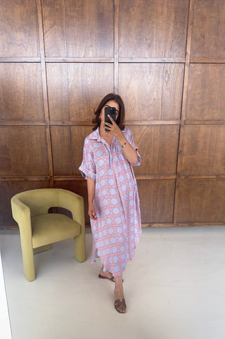 Lilac chain print dress- hera