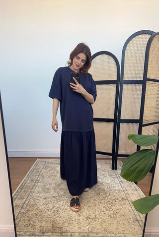 Navy T shirt dress- vela - Fash Focused