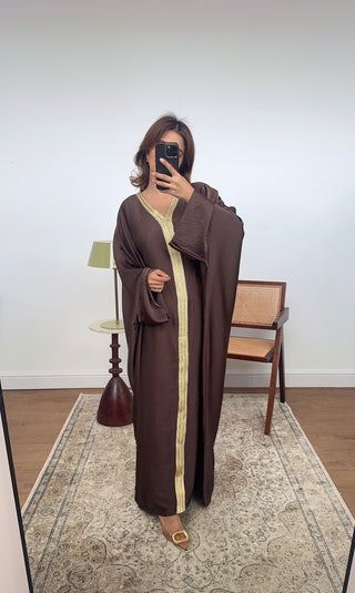 Coco butterfly kaftan with gold detail- fria - Fash Focused