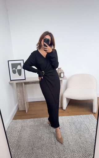 Black wrap dress- yenva - Fash Focused