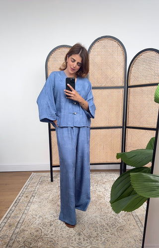 Blue leaf flow coord- fifi