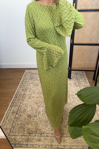 Lime fully lined lace dress- jayna - Fash Focused