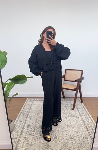 Black crochet coord -hali - Fash Focused