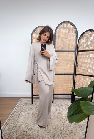 Taupe wrap coord- rayna