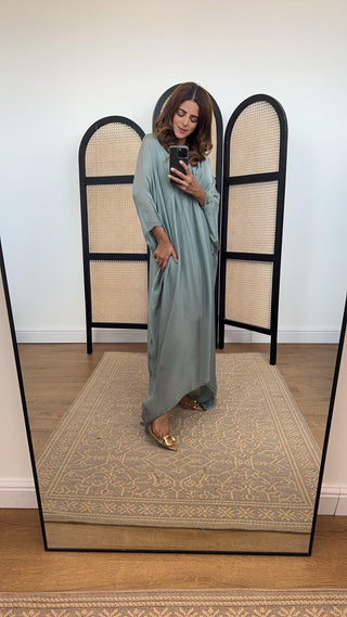 Sanne dress in sage - Fash Focused