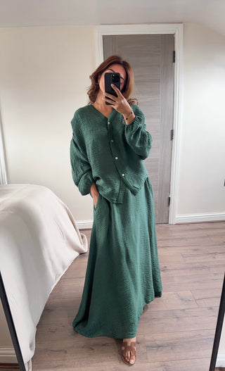 Emerald skirt coord- narrelle - Fash Focused