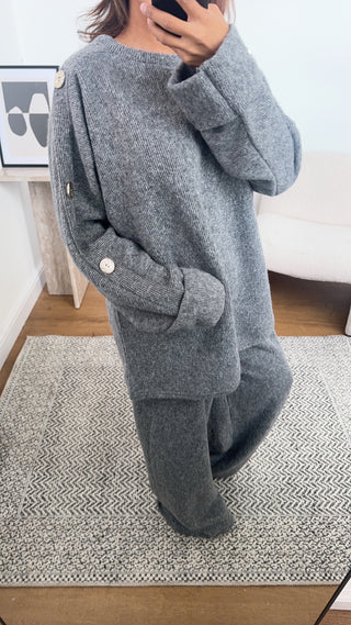 Grey corduroy coord- reina - Fash Focused