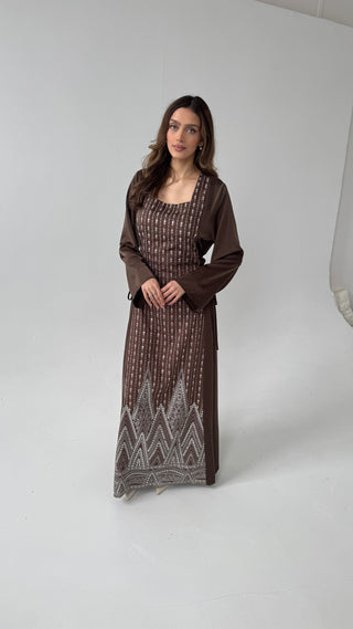 Coco long embroidered dress- ruba (multiple sizes) - Fash Focused
