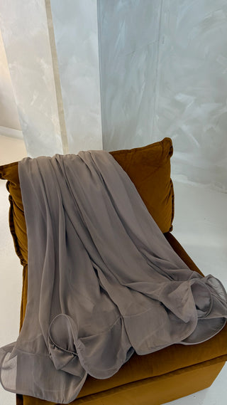 Taupe chiffon skirt - sherin - Fash Focused