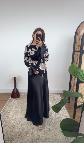 Black and gold dress- marielle - Fash Focused