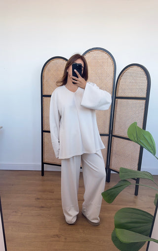 Cream basic coord