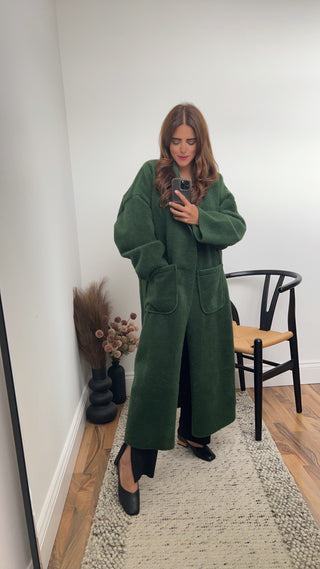 Canan Coatigan in green - Fash Focused