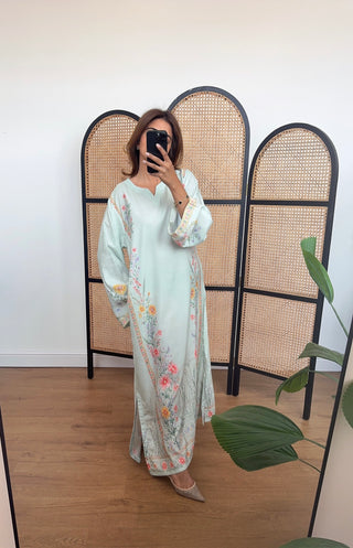 Mint floral kaftan