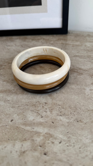 Cream drift bangle set - Fash Focused