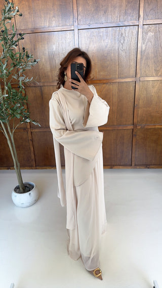 Cream three piece set- avis - Fash Focused