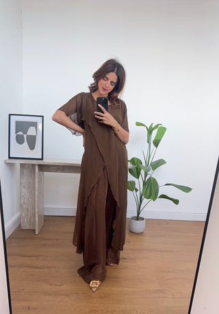 Coco silk split coord- talia