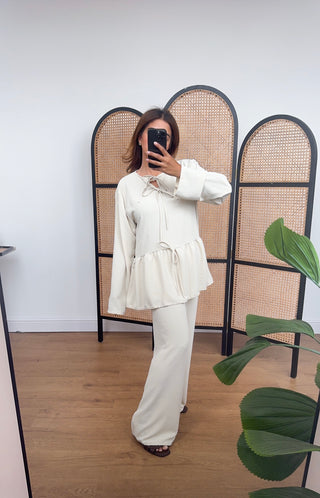 Ivory bow coord- amara