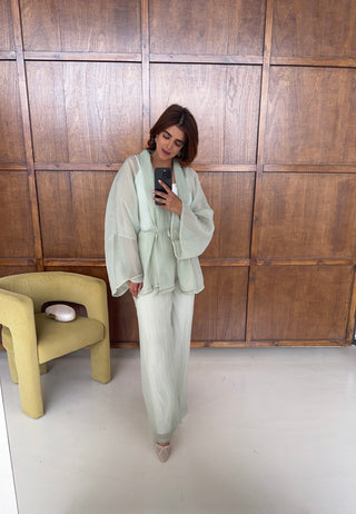 Mint kimono two piece coord- fasi