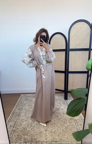 Nude cotton dress - yena - Fash Focused