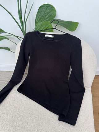 Black knit top - Reva - Fash Focused