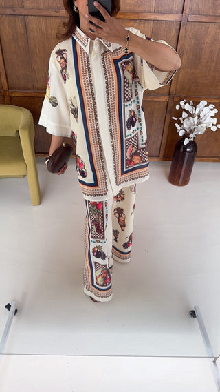Mediterranean print coord set- salina