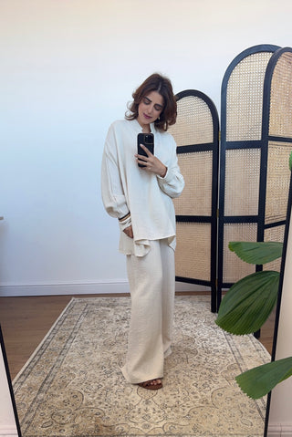 Cream ease coord set - iana - Fash Focused