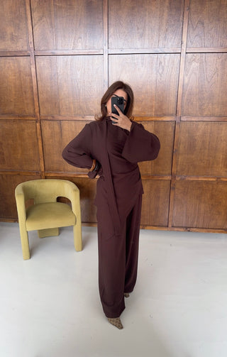 Coco high neck wrap coord - kani - Fash Focused
