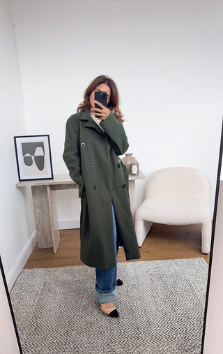 Olive classic coat - Zeny - Fash Focused