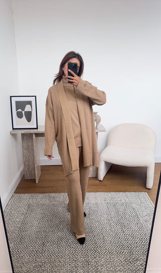 Kaia Three-Piece in camel - Fash Focused