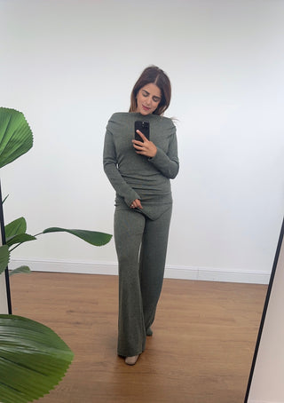 olive basic loungewear coord - Verity - Fash Focused