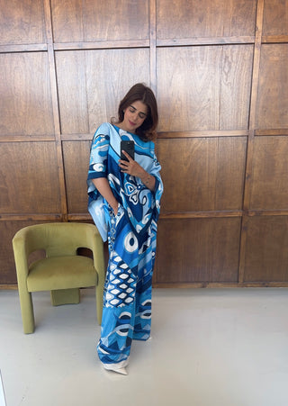 Blue mosaic printed coord- serafina