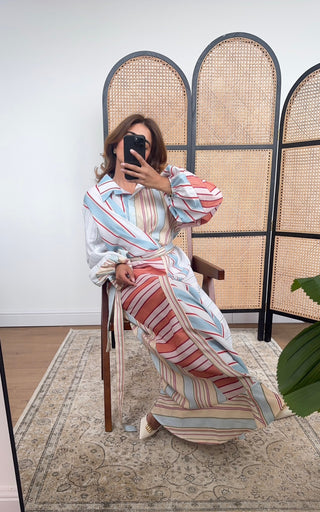 Pastel striped maxi dress- nina