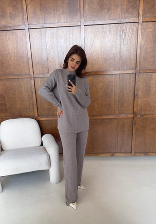 Taupe knit coord- devica - Fash Focused