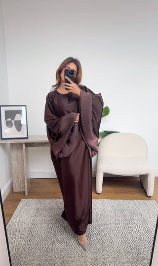 Coco frill kaftan dress with inner tie belt- amina - Fash Focused