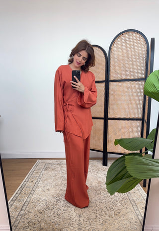 Terracota wrap coord- numa - Fash Focused