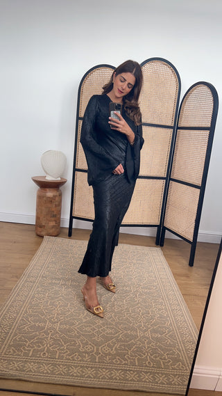 Azli shimmer dress black - Fash Focused