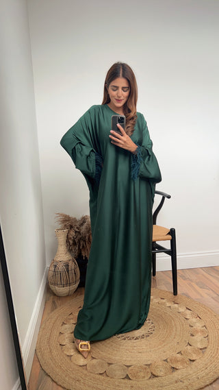 Tarani dress in emerald