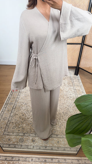 Taupe wrap coord- rayna