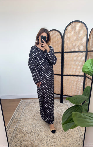 Black polka dress- Tara - Fash Focused