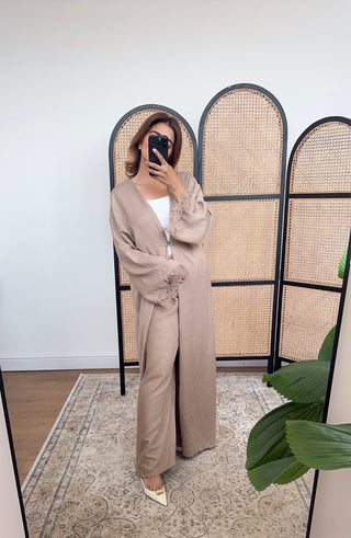 Camel two piece kimono set- amal