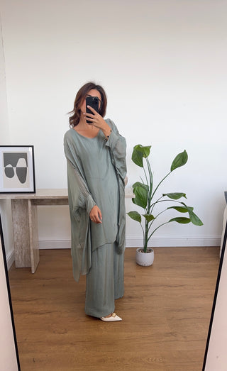 sage Plus size chiffon coord- nalani